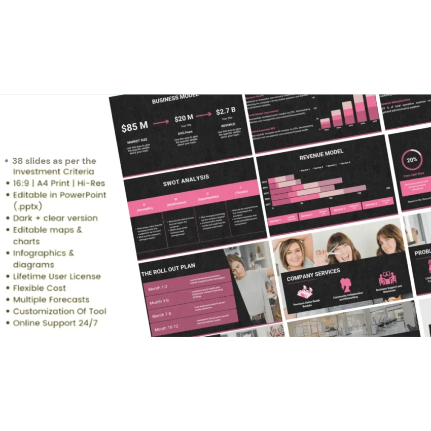 Salon Booth Rental Pitch Deck - Mission - FI