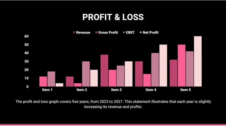 Salon Booth Rental Pitch Deck - Profit and Loss