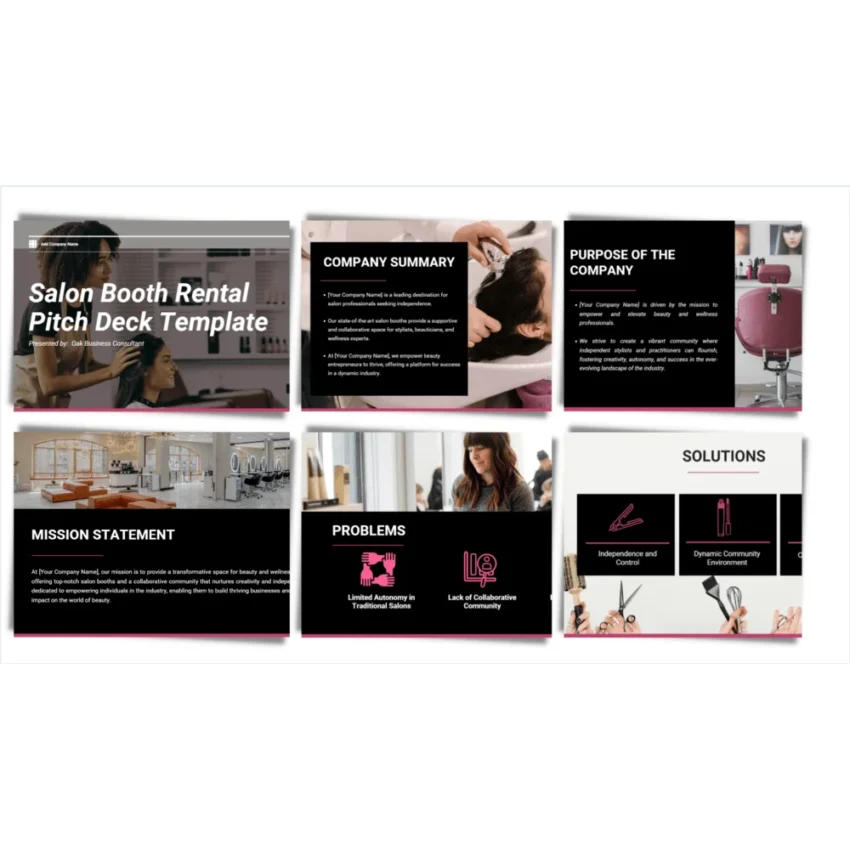 Salon Booth Rental Pitch Deck - Vision - FI