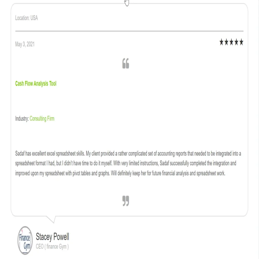 Sinking Funds Tracker - Testimonial