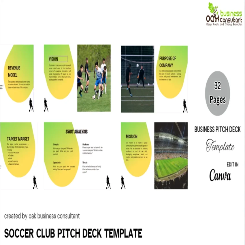 Soccer Club Pitch Deck Template - FI 1