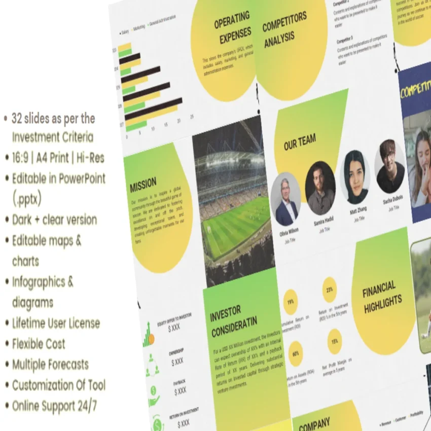 Soccer Club Pitch Deck Template - FI 2