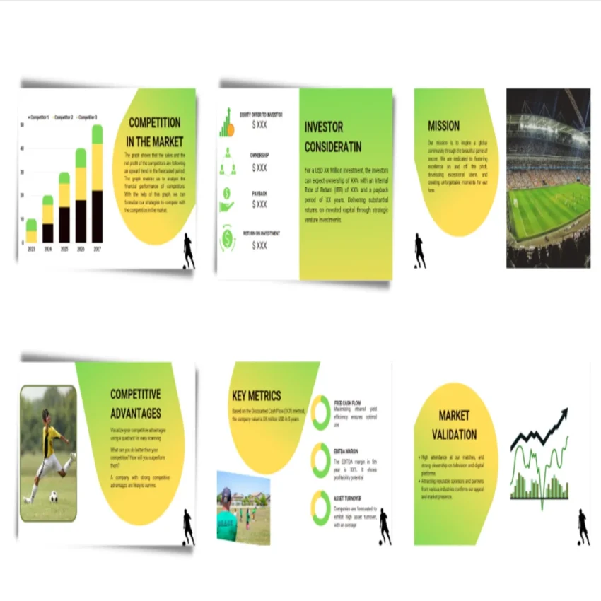 Soccer Club Pitch Deck Template - FI 6