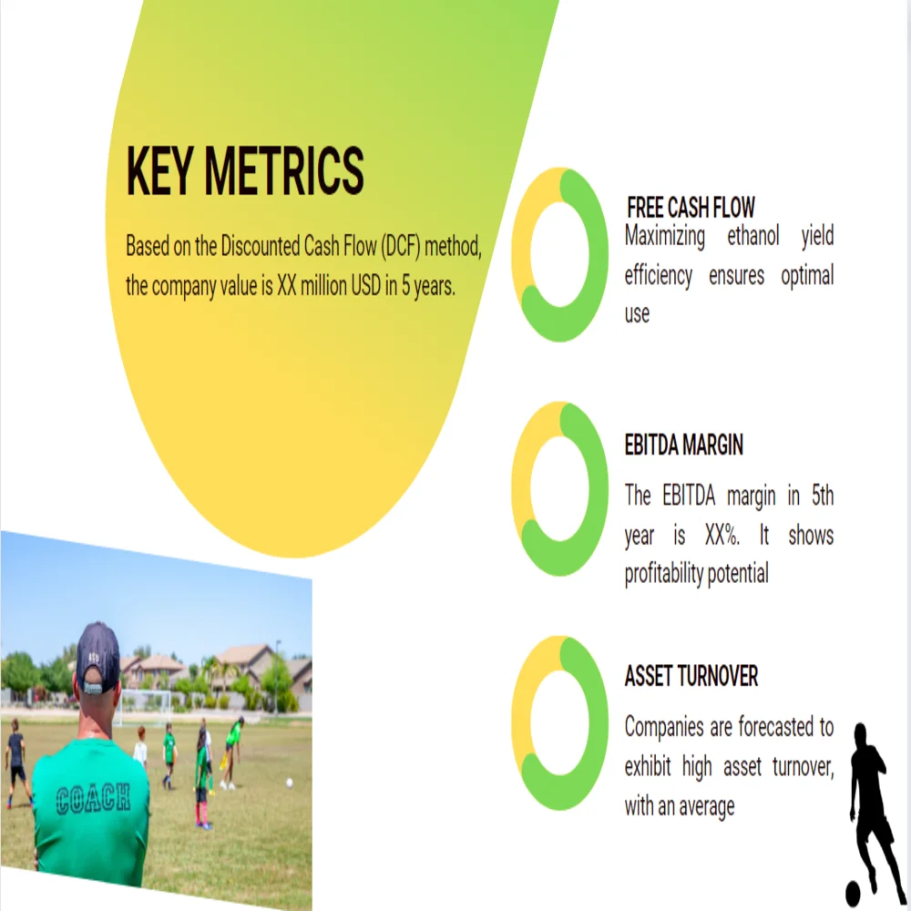 Soccer Club Pitch Deck Template - Key Metrics