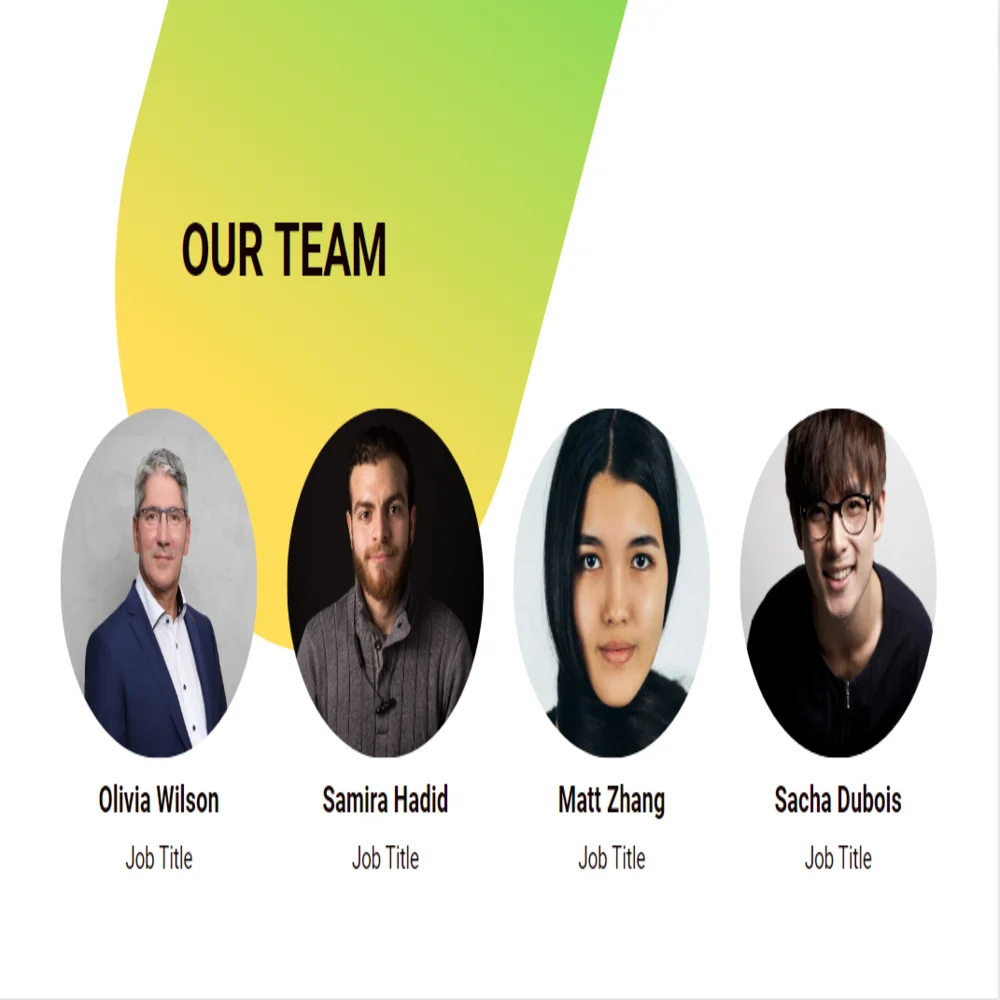 Soccer Club Pitch Deck Template - Our Team