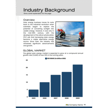 Solar Energy Business Plan Template - Industry Analysis
