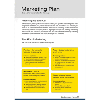 Solar Energy Business Plan Template - Marketing Plan