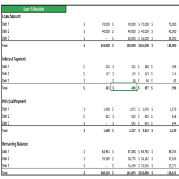 Watermelon Farming Excel Financial Model Projection Template - Loan Amortization Schedule