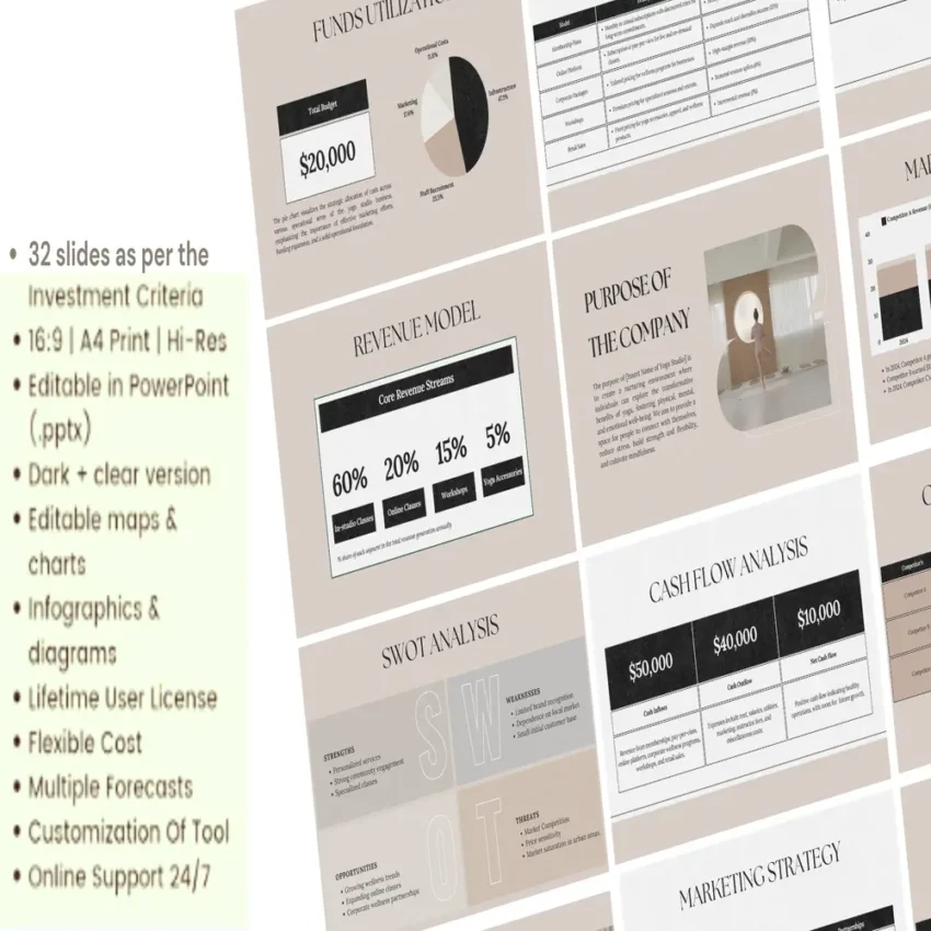Yoga Studio Pitch deck template - company purpose - FI