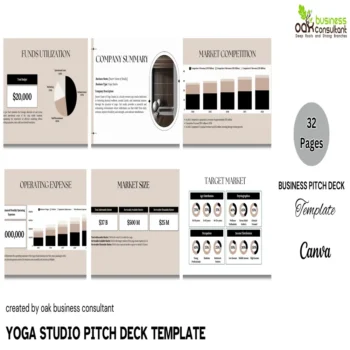 Yoga Studio Pitch deck template - company summary - FI