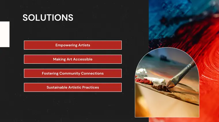 Art Gallery Pitch Deck Template - Solutions