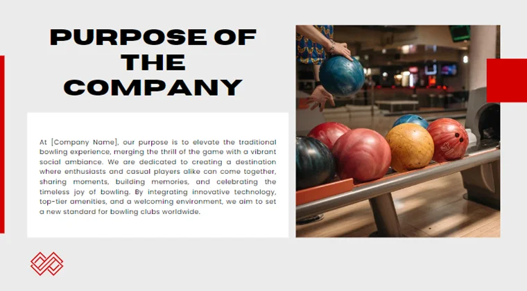 Bowling Club Pitch Deck - Purpose of the Company
