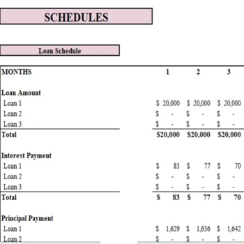 Cash Flow Quadrant Tracker Excel Financial Tool - Schedules