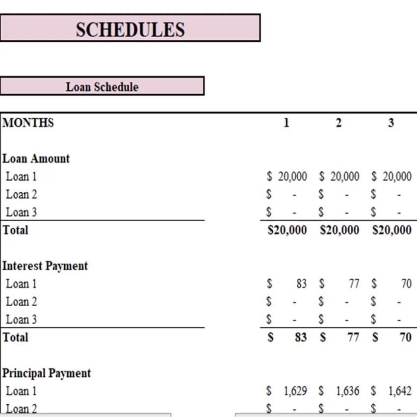 Cash Flow Quadrant Tracker Excel Financial Tool - Schedules
