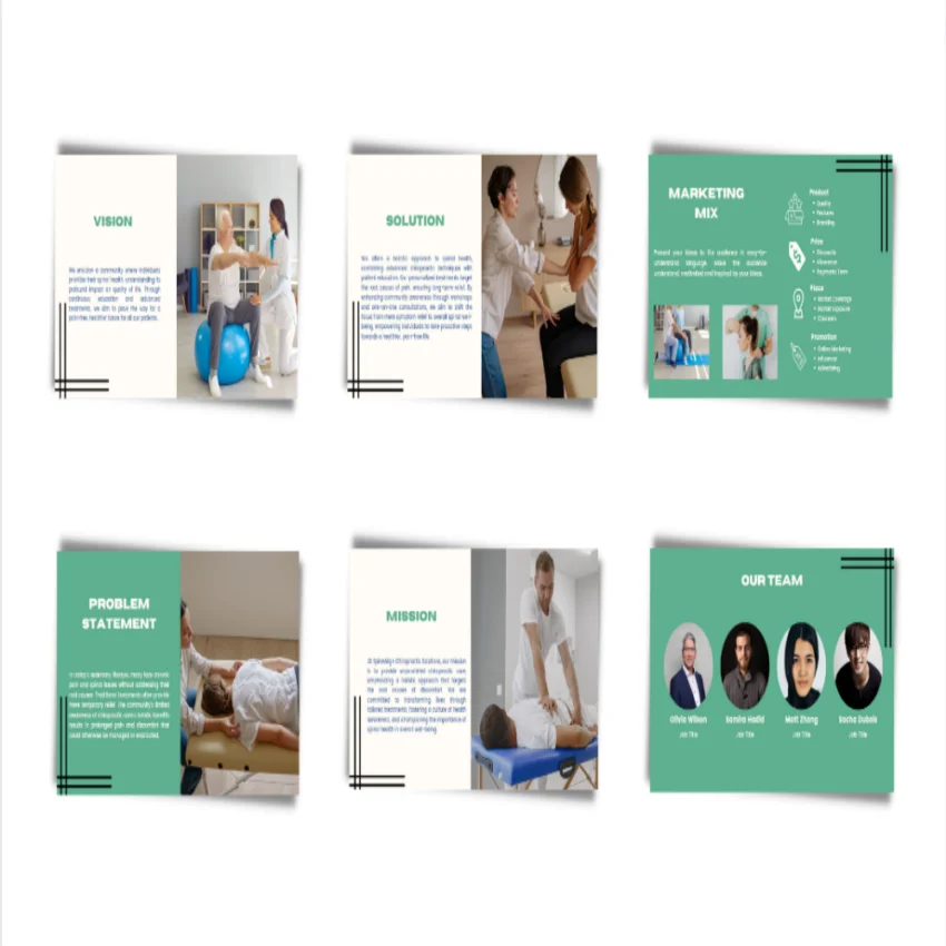 Chiropractor Pitch Deck Template - Feature Image Company