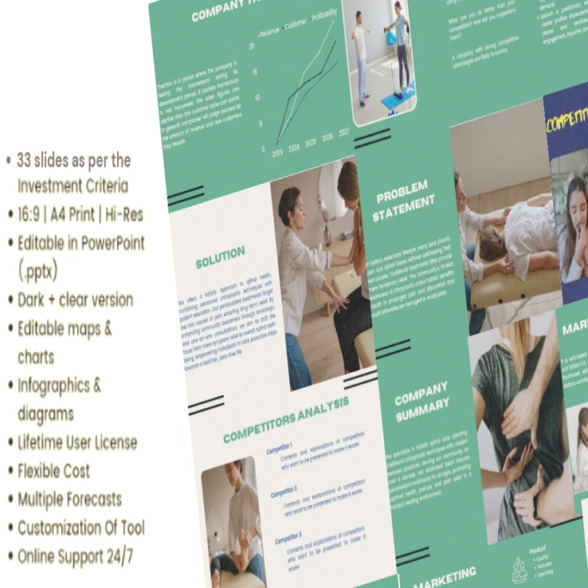 Chiropractor Pitch Deck Template - Feature Image Details