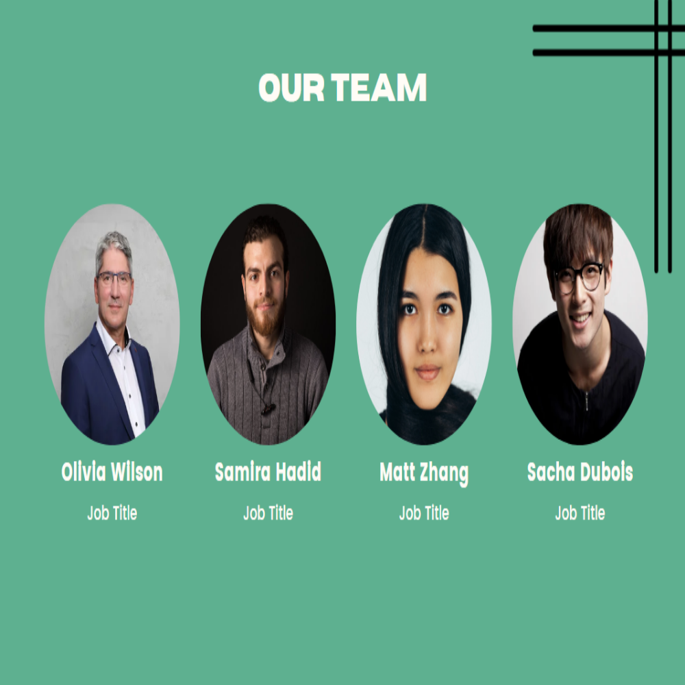Chiropractor Pitch Deck Template - Our team