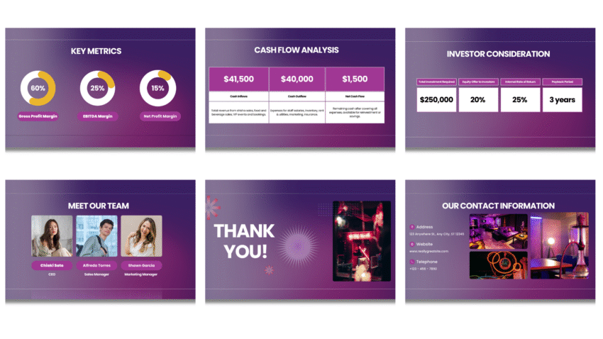 Hookah Lounge pitch deck template - Thank You- FI