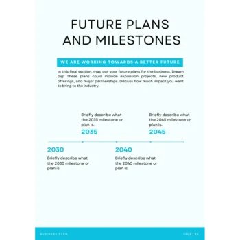 Insurance Agency Business Plan Template - Company Milestones