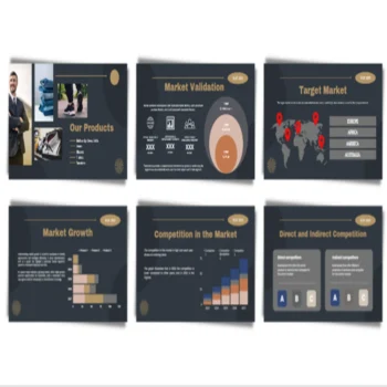 Men's Clothing Store Pitch Deck Template - Feature Image Market Validation and Size