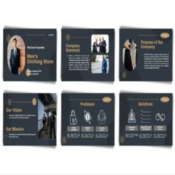 Men's Clothing Store Pitch Deck Template - Feature Image Purpose of the Business