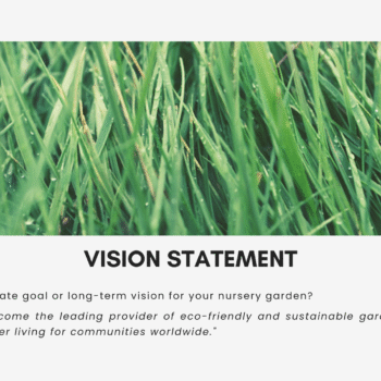 Nursery Garden Pitch Deck Template - Vision Statement