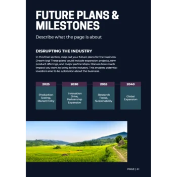Agricultural Bioethanol Business Plan - Future Plans and Milestones