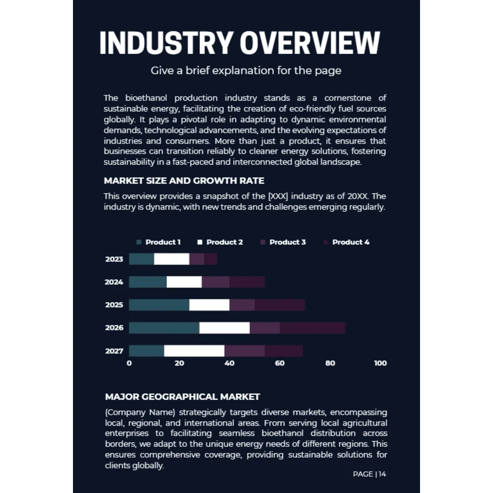 Agricultural Bioethanol Business Plan - Industry Overview
