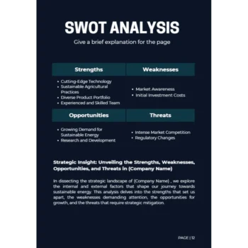 Agricultural Bioethanol Business Plan - SWOT Analysis