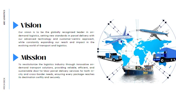 Parcel Courier and Logistics Pitch Deck - Mission - Vision