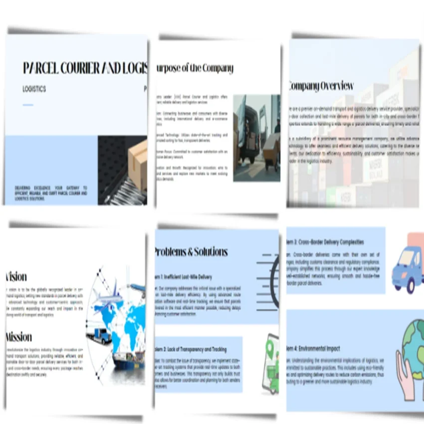 Parcel Courier and Logistics Pitch Deck - Vision - FI