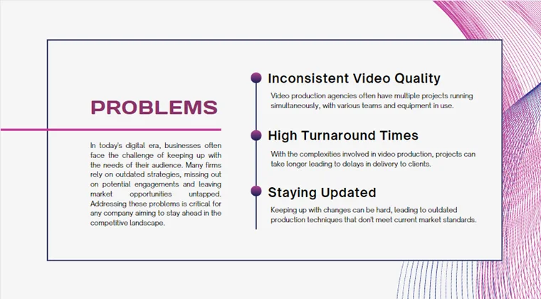 Video Production Agency - Problems