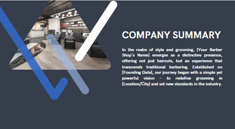 Barber Shop Pitch Deck-Company Summary