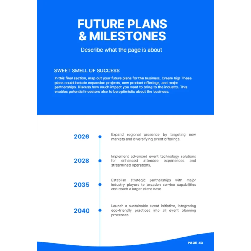 Online Payment Gateway Business Plan - Future Plans and Milestones