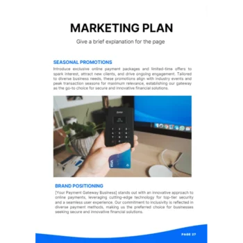 Online Payment Gateway Business Plan - Marketing Plan