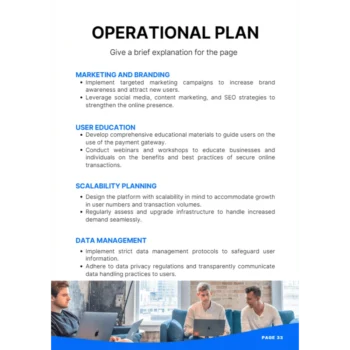 Online Payment Gateway Business Plan - Operational Plan