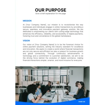 Online Payment Gateway Business Plan - Our Purpose