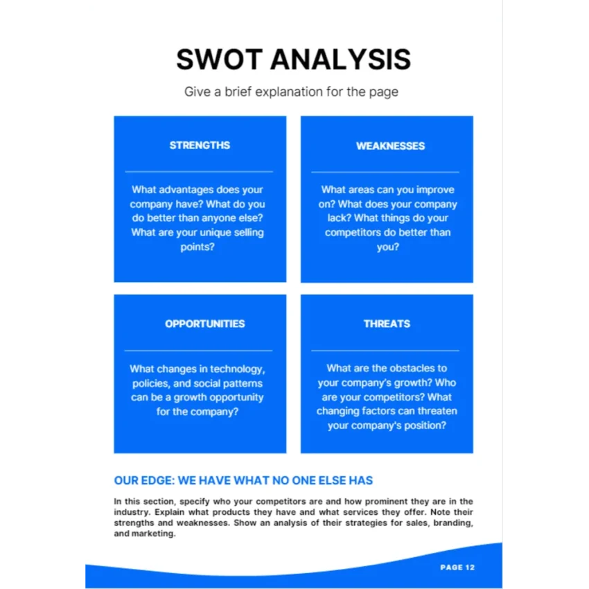 Online Payment Gateway Business Plan - SWOT Analysis