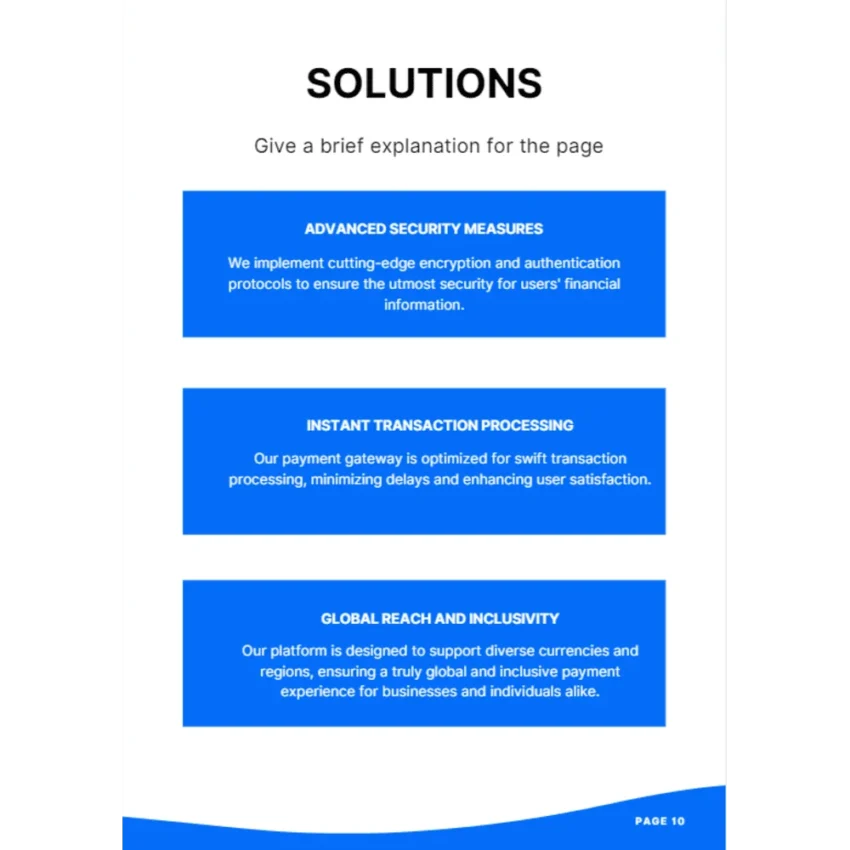 Online Payment Gateway Business Plan - Solutions