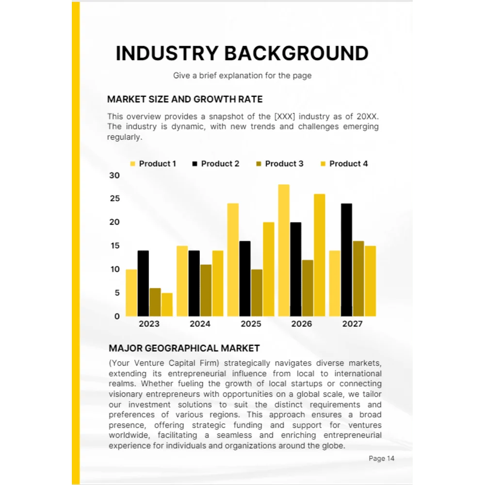 Venture Capital Business Plan - Industry Background