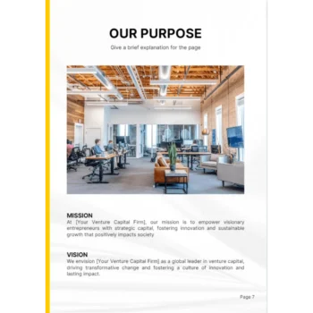 Venture Capital Business Plan - Our Purpose