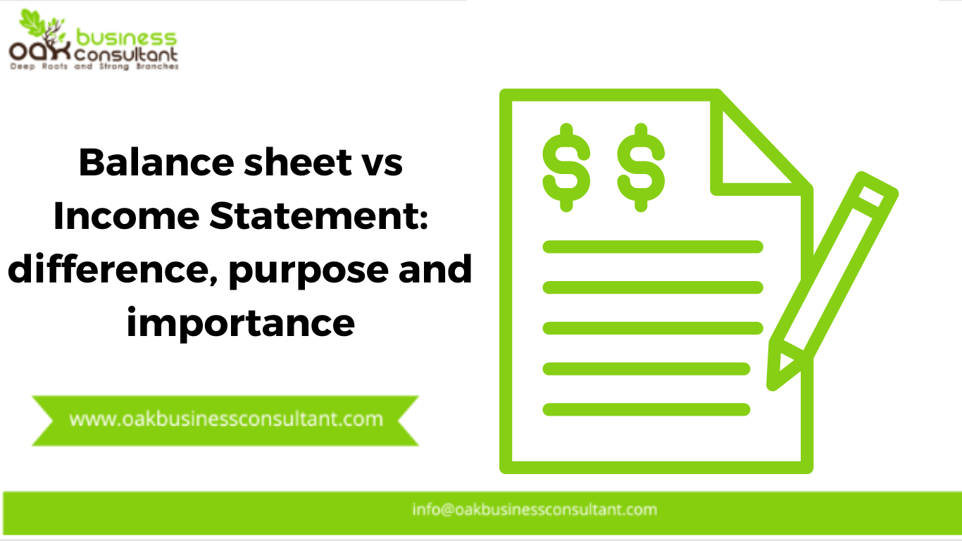 Balance sheet vs Income Statement difference, purpose and importance