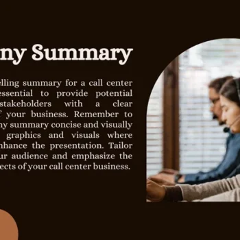 Call Center Pitch Deck-Company Summary