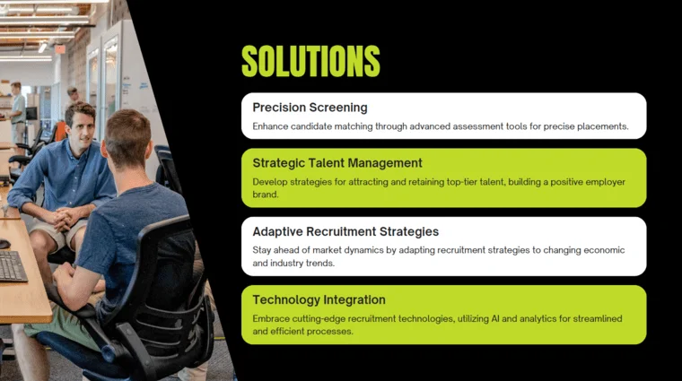 Employment Placement Agency Pitch Deck - Solutions