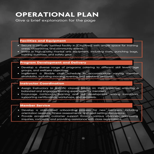 Martial Arts Business Plan-Operational Plan 1