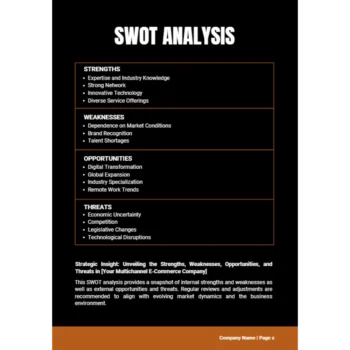 Multi-Channel E-Commerce Business Plan - SWOT Analysis
