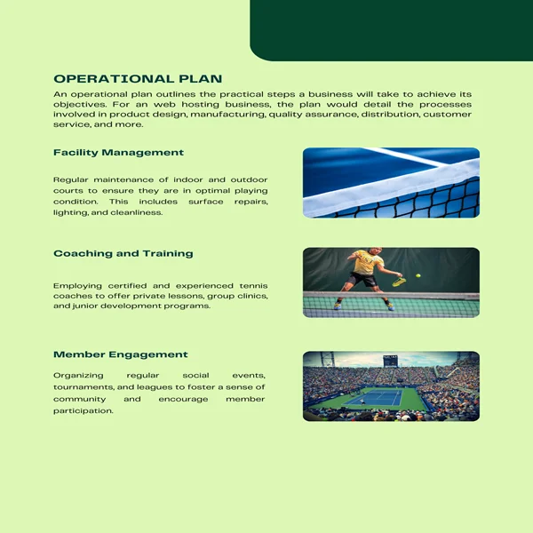 Tennis Club Business Plan-Operational Plan 