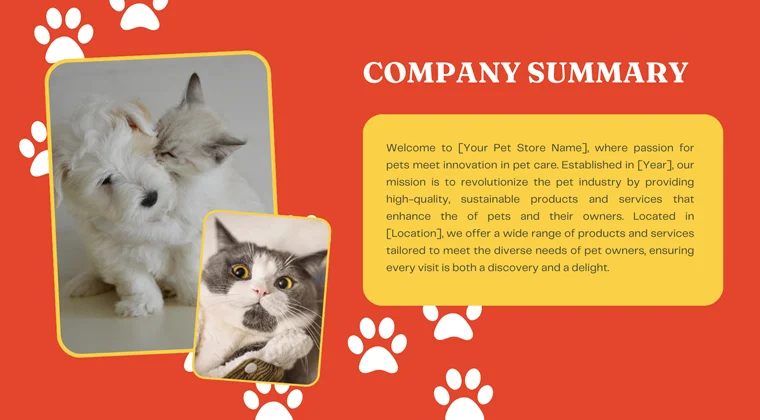 Pet Store Pitch Deck-Company Summary