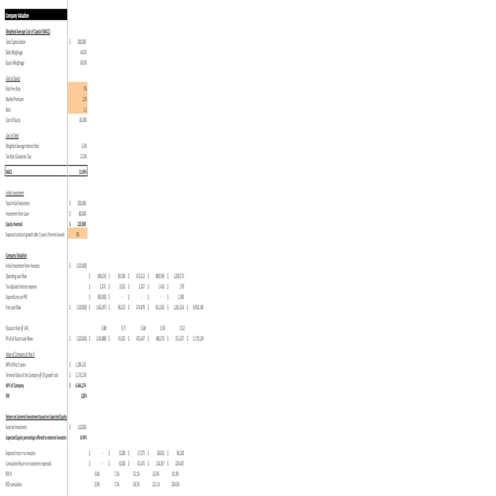 Longevity Clinic Financial Model - Company Valuation