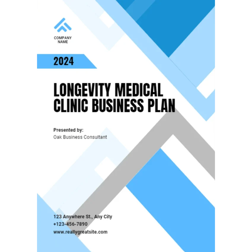 Longevity Medical Clinic Business Plan - Title Page